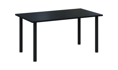 CRTR 140 jídelní stůl, kovová podnož černá, deska 25 mm, 1394x800 mm, černá